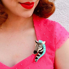Load image into Gallery viewer, Erstwilder - Zelda the Zany Zebra Brooch - 20th Century Artifacts