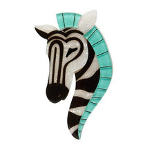 Load image into Gallery viewer, Erstwilder - Zelda the Zany Zebra Brooch - 20th Century Artifacts