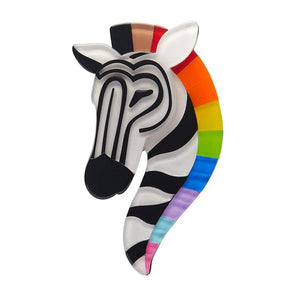 Erstwilder - Zelda the Zestful Zebra Brooch - 20th Century Artifacts