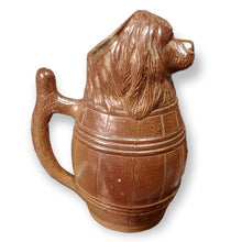 Load image into Gallery viewer, French Salt Glazed Water Jug - Dog Inside a Barrell - 20th Century Artifacts