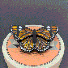 Load image into Gallery viewer, Erstwilder - Prince of Orange Monarch Butterfly Brooch 2020 - 20th Century Artifacts