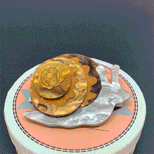 Load image into Gallery viewer, Erstwilder - Reticulated Rebel Snail Brooch - 20th Century Artifacts