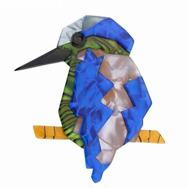 LYV Rarities - Kotare the Kingfisher Brooch (2017) - 20th Century Artifacts