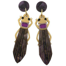 Load image into Gallery viewer, Peppy Chapette - Amethyst Glamour Bug Earrings - 20th Century Artifacts