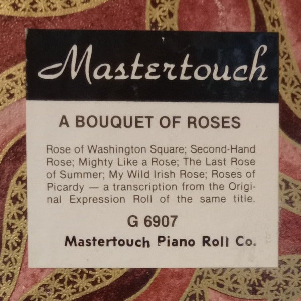 Pianola Roll - A Bouquet of Roses - Mastertouch G6907 - 20th Century Artifacts