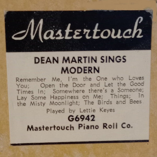 Pianola Roll - Dean Martin Sings Modern - Mastertouch G6942 - 20th Century Artifacts