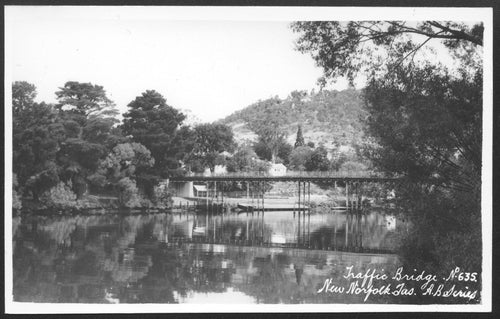 Postcard - Traffic Bridge, New Norfolk, Tasmania circa 1950 - 20th Century Artifacts