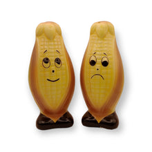 Load image into Gallery viewer, Salt &amp; Pepper Shakers - Anthropomorphic Corn - 20th Century Artifacts