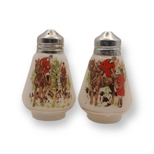 Load image into Gallery viewer, Salt &amp; Pepper Shakers - Hunting Scenes - 20th Century Artifacts