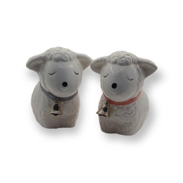 Salt & Pepper Shakers - Lambs or Sheep - 20th Century Artifacts