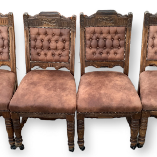 Set of 6 Edwardian Dining Chairs - 20th Century Artifacts