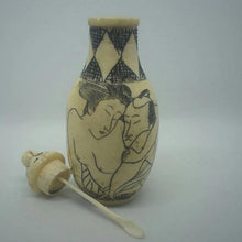 Load image into Gallery viewer, Snuff Bottle - Carved Bone Erotic Couple 1 of 5 - 20th Century Artifacts