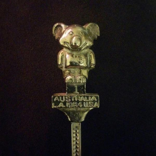 Souvenir Spoon - Australia 1984 LA Olympics with Koala - 20th Century Artifacts