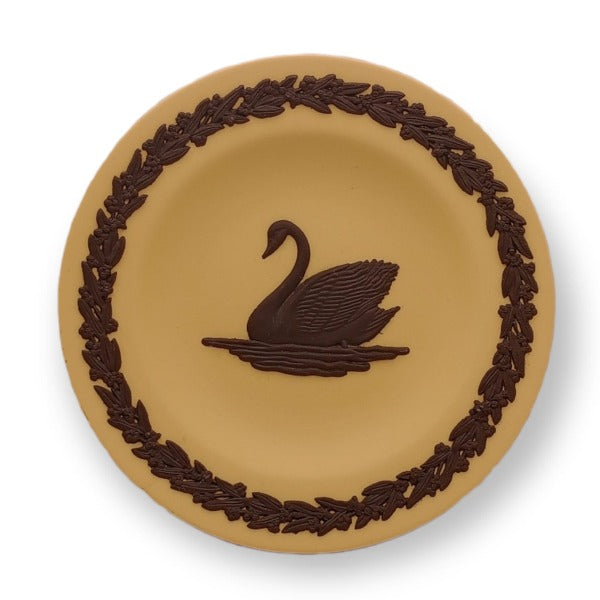 Wedgwood Jasperware Plate - Australian Birds - Black Swan - 20th Century Artifacts