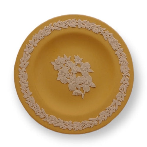 Wedgwood Jasperware Plate - Native Flowers - QLD - Cooktown Orchid - 20th Century Artifacts