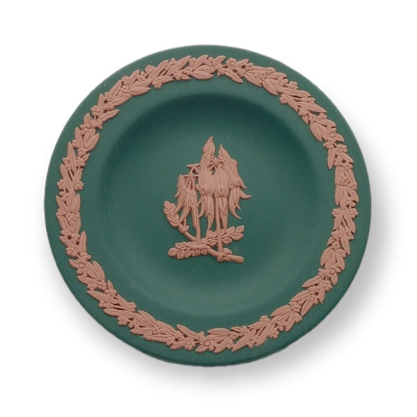 Wedgwood Jasperware Plate - Native Flowers - SA - Sturt's Desert Pea - 20th Century Artifacts