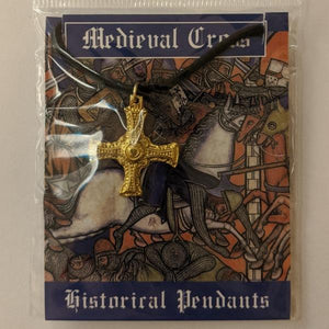 Westair - Historical Pendants - Medieval Cross Pendant (Gilt) - 20th Century Artifacts