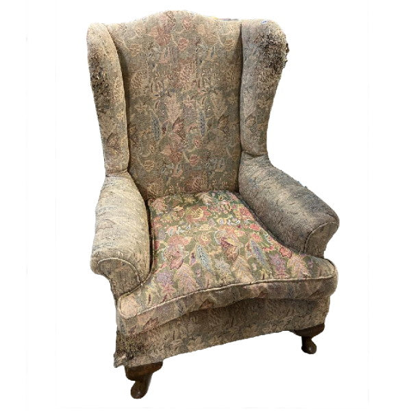 Wingback Arm Chair for Restoration - 20th Century Artifacts